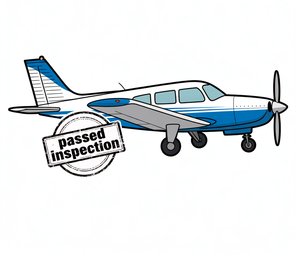 Aircraft inspection illustration